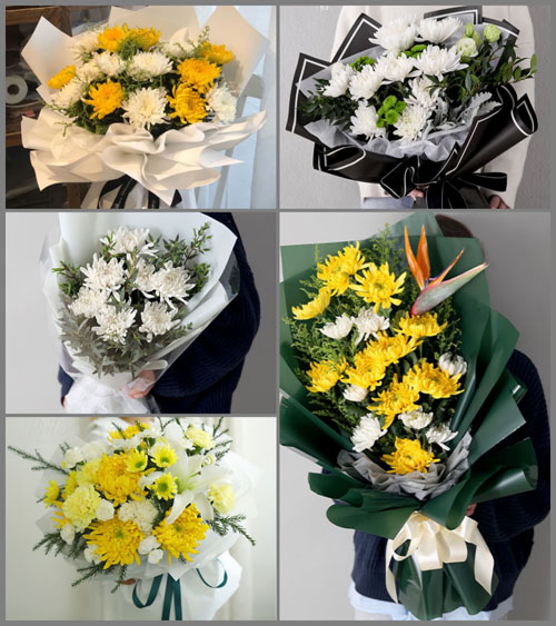 河南南阳卧龙区王村乡鱼池村白事花束代送